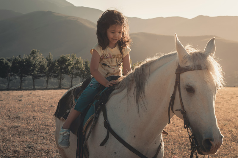 Child with horse