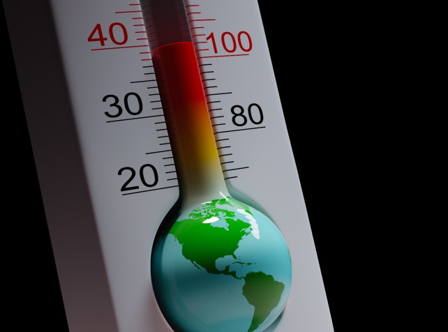 Global temperatures near record highs