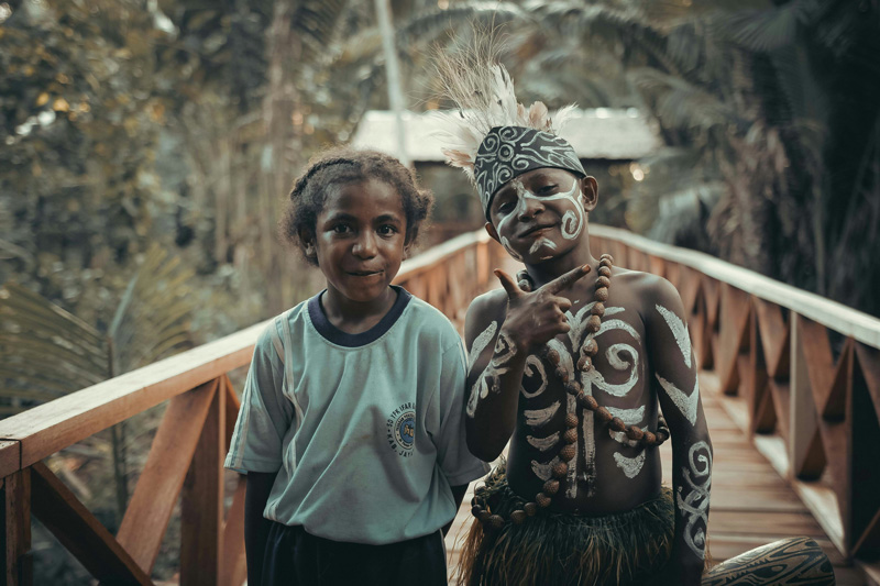 Two young Indigenous children
